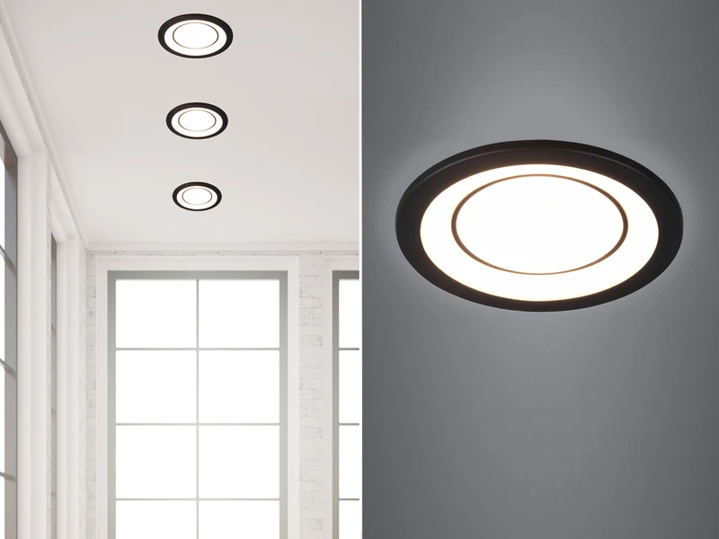 Trio Leuchten Runder LED Deckeneinbaustrahler CORE In Schwarz Matt Ø 14,8cm 1 Trio Leuchten Runder LED Deckeneinbaustrahler CORE In Schwarz Matt Ø 14,8cm