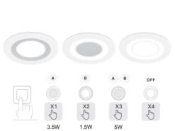 Trio Leuchten Runder LED Deckeneinbaustrahler CORE In Weiß Matt Ø 8,2cm -Globo Store runder led deckeneinbaustrahler core in weiss matt 7
