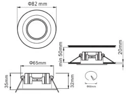 Trio Leuchten Runder LED Deckeneinbaustrahler CORE In Weiß Matt Ø 8,2cm -Globo Store runder led deckeneinbaustrahler core in weiss matt 8