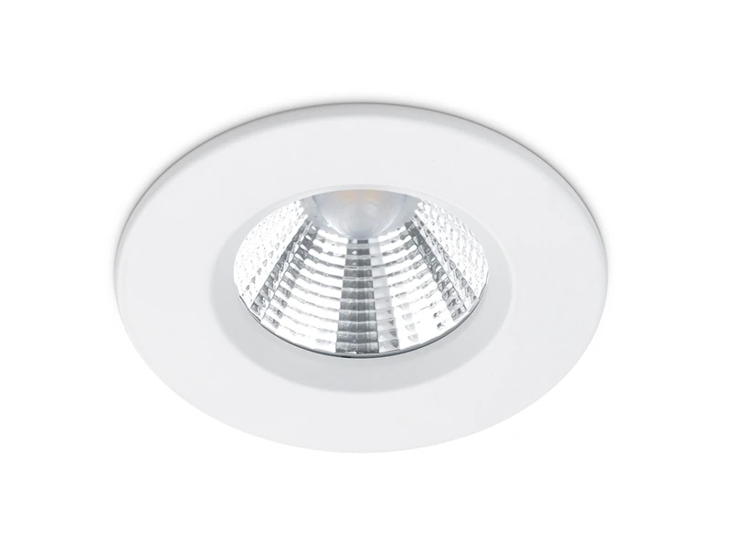 Trio Leuchten Runder LED Deckeneinbaustrahler ZAGROS Dimmbar In Weiß Matt, IP65 2 Trio Leuchten Runder LED Deckeneinbaustrahler ZAGROS Dimmbar In Weiß Matt, IP65 – Bild 2