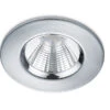 Trio Leuchten Runder LED Deckeneinbaustrahler ZAGROS Dimmbar In Silber Chrom, IP65
