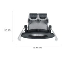 Trio Leuchten Runder LED Deckeneinbaustrahler ZAGROS Dimmbar In Schwarz Matt, IP65 -Globo Store runder led deckeneinbaustrahler zagros dimmbar in 1 22