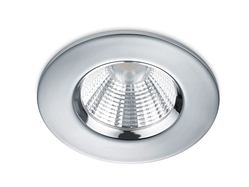 Trio Leuchten Runder LED Deckeneinbaustrahler ZENIA Dimmbar In Chrom, IP65 2 Trio Leuchten Runder LED Deckeneinbaustrahler ZENIA Dimmbar In Chrom, IP65 – Bild 2