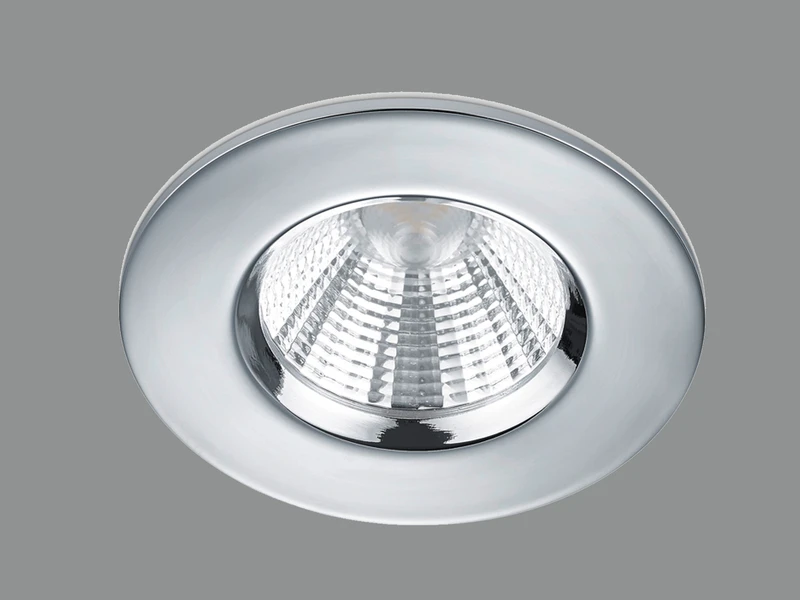 Trio Leuchten Runder LED Deckeneinbaustrahler ZENIA Dimmbar In Chrom, IP65 3 Trio Leuchten Runder LED Deckeneinbaustrahler ZENIA Dimmbar In Chrom, IP65 – Bild 3