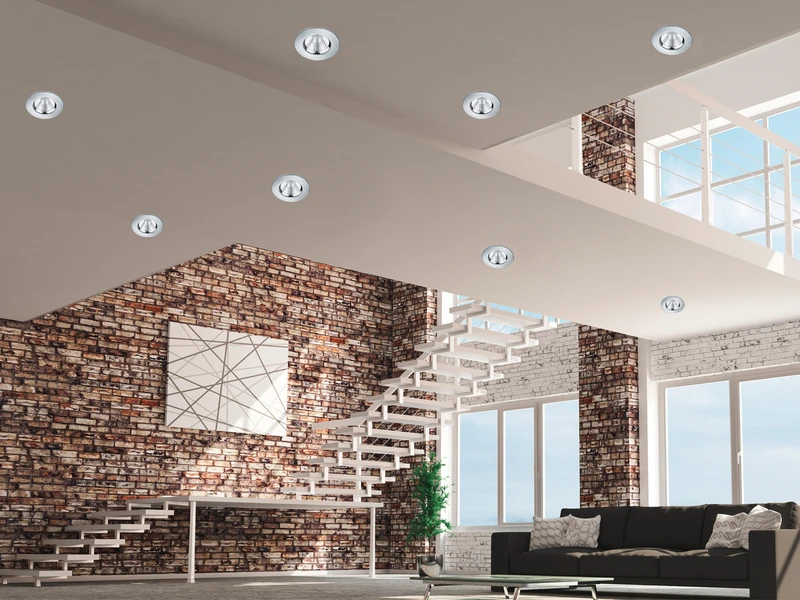 Trio Leuchten Runder LED Deckeneinbaustrahler ZENIA Dimmbar In Chrom, IP65 6 Trio Leuchten Runder LED Deckeneinbaustrahler ZENIA Dimmbar In Chrom, IP65 – Bild 6