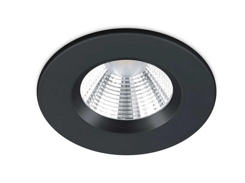 Trio Leuchten Runder LED Deckeneinbaustrahler ZENIA Dimmbar In Schwarz, IP65 2 Trio Leuchten Runder LED Deckeneinbaustrahler ZENIA Dimmbar In Schwarz, IP65 – Bild 2