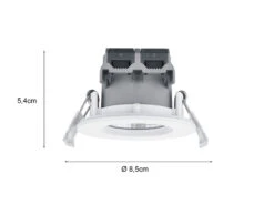 Trio Leuchten Runder LED Deckeneinbaustrahler ZENIA Dimmbar In Weiß, IP65 -Globo Store runder led deckeneinbaustrahler zenia dimmbar in w 3