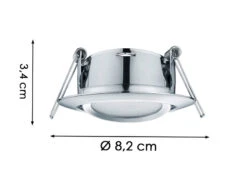Trio Leuchten Runder LED Einbaustrahler Decke Doppelpack Schwenkbar Chrom Glänzend 5 Watt -Globo Store runder led einbaustrahler decke doppelpack schwenk 3