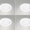 Trio Leuchten Runder LED Einbaustrahler Decke Im 4er Set Schwenkbar Weiß Matt 5 Watt