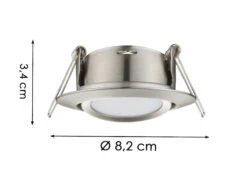 Trio Leuchten Runder LED Einbaustrahler Decke Im 4er Set Schwenkbar Nickel Matt 5 Watt -Globo Store runder led einbaustrahler decke im 4er set schwenk 9