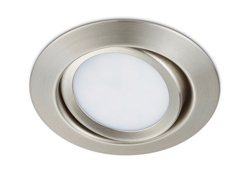 Trio Leuchten Runder LED Einbaustrahler RILA Schwenkbar Nickel Matt 5 Watt - Deckenbeleuchtung 2 Trio Leuchten Runder LED Einbaustrahler RILA Schwenkbar Nickel Matt 5 Watt - Deckenbeleuchtung – Bild 2