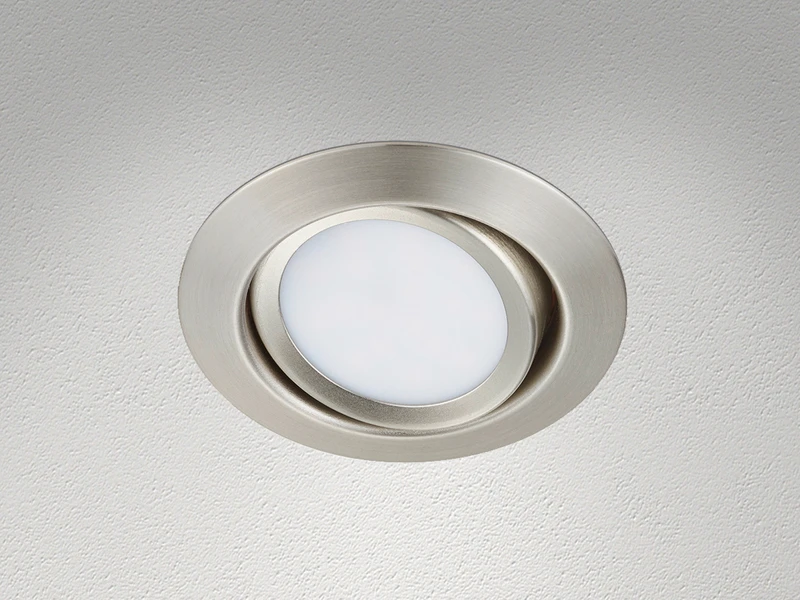 Trio Leuchten Runder LED Einbaustrahler RILA Schwenkbar Nickel Matt 5 Watt - Deckenbeleuchtung 3 Trio Leuchten Runder LED Einbaustrahler RILA Schwenkbar Nickel Matt 5 Watt - Deckenbeleuchtung – Bild 3
