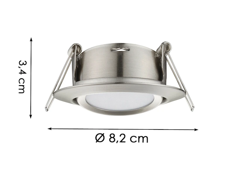 Trio Leuchten Runder LED Einbaustrahler RILA Schwenkbar Nickel Matt 5 Watt - Deckenbeleuchtung 4 Trio Leuchten Runder LED Einbaustrahler RILA Schwenkbar Nickel Matt 5 Watt - Deckenbeleuchtung – Bild 4