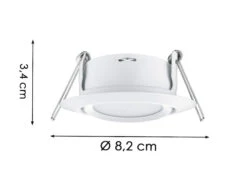Trio Leuchten Runder LED Einbaustrahler RILA Schwenkbar Weiß Matt 5 Watt - Deckenbeleuchtung -Globo Store runder led einbaustrahler rila schwenkbar weiss ma 3