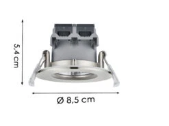 Trio Leuchten Runder LED Einbaustrahler ZAGROS 3er Set Dimmbar In Silber Matt, IP65 -Globo Store runder led einbaustrahler zagros 3er set dimmbar i 8