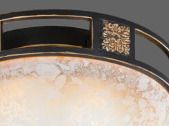 Trio Leuchten Rustikale LED Deckenleuchte Rostoptik Mit Glasschirm Alabasterfarben Ø 33cm -Globo Store rustikale led deckenleuchte rostoptik mit glasschi 4