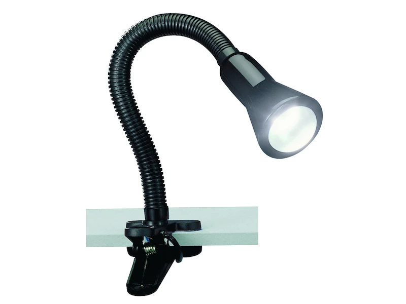Trio Leuchten Schlauch-Klemmlampe FLEXO, E14, Höhe 45cm, Flexibel, Schwarz 1 Trio Leuchten Schlauch-Klemmlampe FLEXO, E14, Höhe 45cm, Flexibel, Schwarz