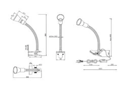 Trio Leuchten Schlauch-Klemmlampe FLEXO, E14, Höhe 45cm, Flexibel, Schwarz 6 Trio Leuchten Schlauch-Klemmlampe FLEXO, E14, Höhe 45cm, Flexibel, Schwarz -Globo Store schlauch klemmlampe flexo e14 hoehe 45cm flexibel 1 2