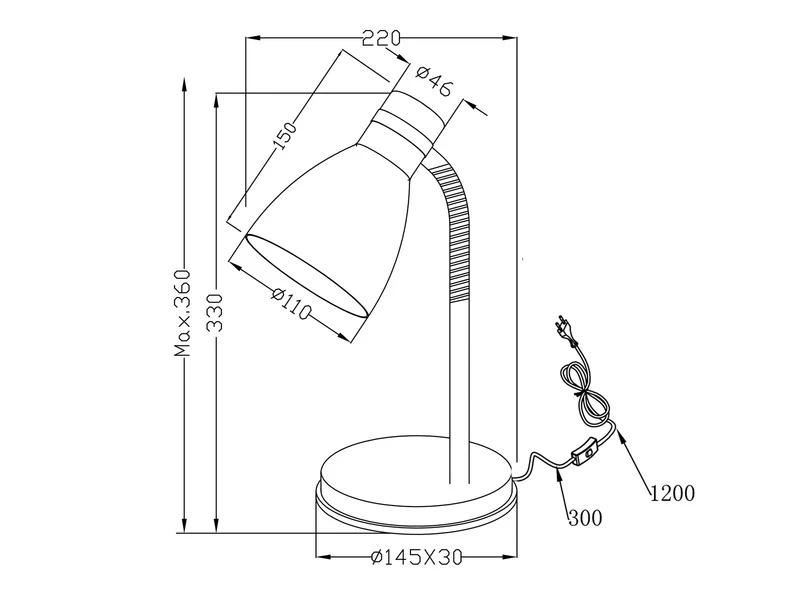 Reality Leuchten Schreibtischleuchte HARVEY Flexibel, Chrom & Metallschirm Pink, 33cm 6 Reality Leuchten Schreibtischleuchte HARVEY Flexibel, Chrom & Metallschirm Pink, 33cm – Bild 6