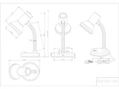 Trio Leuchten Schreibtischleuchte PRONTO Flexibel Höhe Max. 30cm, Multicolor 8 Trio Leuchten Schreibtischleuchte PRONTO Flexibel Höhe Max. 30cm, Multicolor -Globo Store schreibtischleuchte pronto flexibel hoehe max 30cm 3
