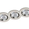 Trio Leuchten Schwenkbare LED Einbaustrahler Decke 3er Set Rund Dimmbar Nickel Matt 5,5W