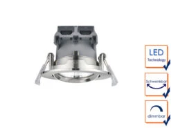 Trio Leuchten Schwenkbare LED Einbaustrahler Decke 3er Set Rund Dimmbar Nickel Matt 5,5W -Globo Store schwenkbare led einbaustrahler decke 3er set rund 1 2