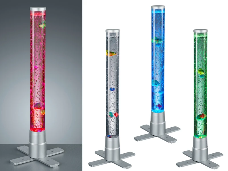 Reality Leuchten Sprudelnde Farbwechsel LED Lichtsäule MOTION Wassersäule & Deko Fischen H. 61cm 1 Reality Leuchten Sprudelnde Farbwechsel LED Lichtsäule MOTION Wassersäule & Deko Fischen H. 61cm