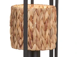 Fischer & Honsel Stehlampe HYAZINTHE 3flammig 133cm Metall Schwarz Mit Lampenschirmen Aus Seegras -Globo Store stehlampe hyazinthe 3flammig 133cm metall schwarz 1 4