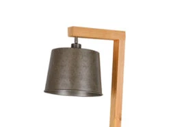 Trio Leuchten Stehlampe RODRIGO Mit Holz Ablagen, Lampenschirm Silber Antik, Höhe 165cm -Globo Store stehlampe rodrigo mit holz ablagen lampenschirm si 5