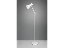 Reality Leuchten Stehleuchte ENZO Mit Gelenk & Fußschalter In Weiß - Höhe 150cm -Globo Store stehleuchte enzo mit gelenk fussschalter in weiss 1 4