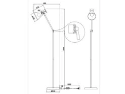Reality Leuchten Stehleuchte ENZO Mit Gelenk & Fußschalter In Weiß - Höhe 150cm -Globo Store stehleuchte enzo mit gelenk fussschalter in weiss 1 7
