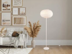 Reality Leuchten Stehleuchte FURRY Mit Kugel Lampenschirm Aus Plüsch, Höhe 154cm