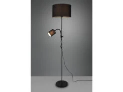 Reality Leuchten Stehleuchte OWEN Flexarm Leselicht Metall & Stoffschirm Schwarz Höhe 160cm -Globo Store stehleuchte owen flexarm leselicht metall stoffsch 2