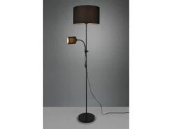 Reality Leuchten Stehleuchte OWEN Flexarm Leselicht Metall & Stoffschirm Schwarz Höhe 160cm -Globo Store stehleuchte owen flexarm leselicht metall stoffsch 3