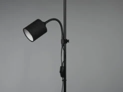 Reality Leuchten Stehleuchte OWEN Flexarm Leselicht Metall & Stoffschirm Schwarz Höhe 160cm -Globo Store stehleuchte owen flexarm leselicht metall stoffsch 7