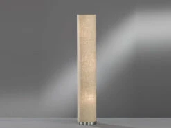 Fischer & Honsel Stehleuchte THOR Mit Lampenschirm Zylinder Leinen Beige, 110cm Klein -Globo Store stehleuchte thor mit lampenschirm zylinder leinen 1 2