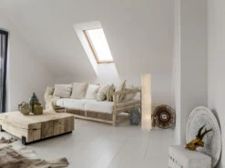 Fischer & Honsel Stehleuchte THOR Mit Lampenschirm Zylinder Leinen Beige, 110cm Klein -Globo Store stehleuchte thor mit lampenschirm zylinder leinen 1 4