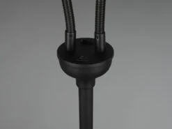 Reality Leuchten Stehleuchte TOMMY 2 Flammig Metall, Stoffschirm Schwarz Gold, Höhe 130cm -Globo Store stehleuchte tommy 2 flammig metall stoffschirm sch 4