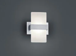 Trio Leuchten Stylische LED Wandleuchte PLATON Mit Schalter, Aluminium Gebürstet, Höhe 18cm -Globo Store stylische led wandleuchte platon mit schalter alum 2