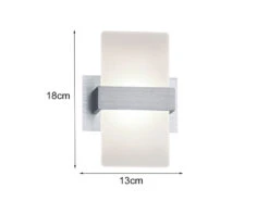 Trio Leuchten Stylische LED Wandleuchte PLATON Mit Schalter, Aluminium Gebürstet, Höhe 18cm -Globo Store stylische led wandleuchte platon mit schalter alum 3