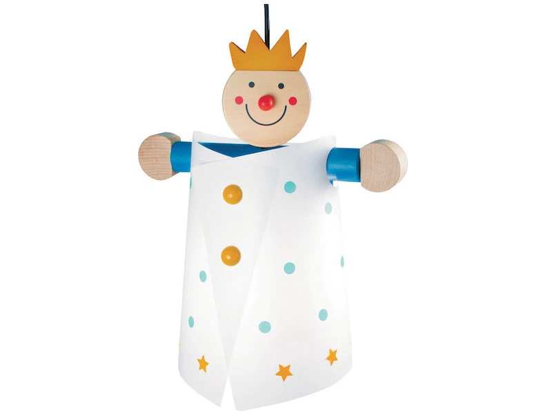 Niermann Süße Kinderzimmerlampe, Pendelleuchte Kunststoff/Holz, Design LAMPENPRINZ 1 Niermann Süße Kinderzimmerlampe, Pendelleuchte Kunststoff/Holz, Design LAMPENPRINZ