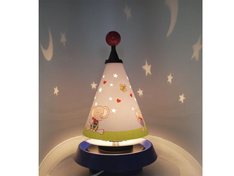 Niermann Tischlampe Carrousel LOLO LOMBARDO Projiziert Mond Und Sterne Ins Kinderzimmer 1 Niermann Tischlampe Carrousel LOLO LOMBARDO Projiziert Mond Und Sterne Ins Kinderzimmer