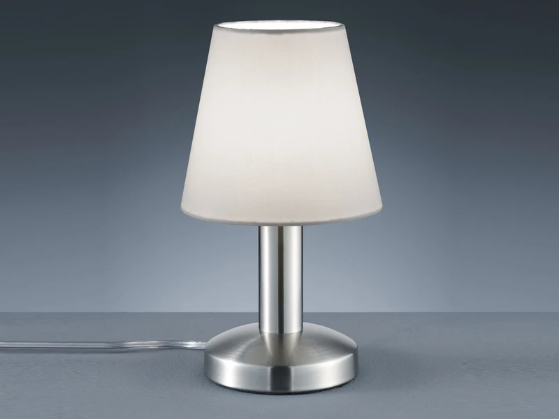 Trio Leuchten Tischlampe MATS II Stoff Lampenschirm Weiß Mit Touchfunktion EIN/AUS 24 Cm 3 Trio Leuchten Tischlampe MATS II Stoff Lampenschirm Weiß Mit Touchfunktion EIN/AUS 24 Cm – Bild 3