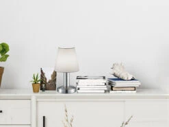 Trio Leuchten Tischlampe MATS II Stoff Lampenschirm Weiß Mit Touchfunktion EIN/AUS 24 Cm 11 Trio Leuchten Tischlampe MATS II Stoff Lampenschirm Weiß Mit Touchfunktion EIN/AUS 24 Cm -Globo Store tischlampe mats ii stoff lampenschirm weiss mit to 4