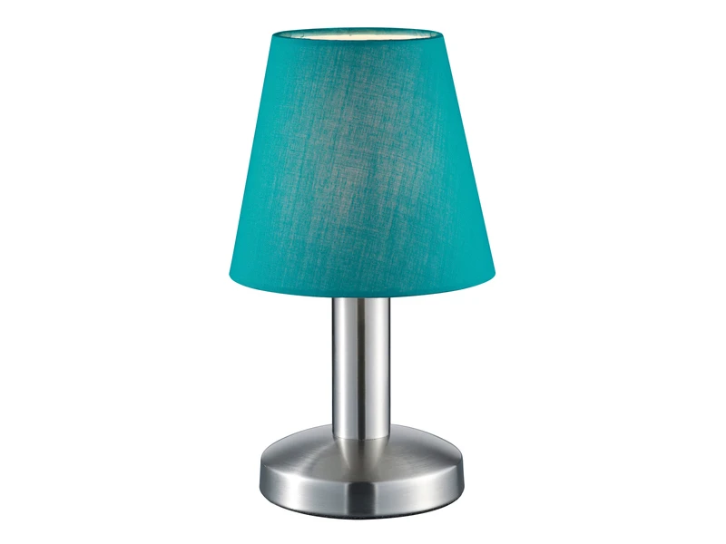 MeineWunschleuchte Tischlampe Stoff Lampenschirm Türkis Mit Touchfunktion LED Dimmbar 24 Cm 2 MeineWunschleuchte Tischlampe Stoff Lampenschirm Türkis Mit Touchfunktion LED Dimmbar 24 Cm – Bild 2
