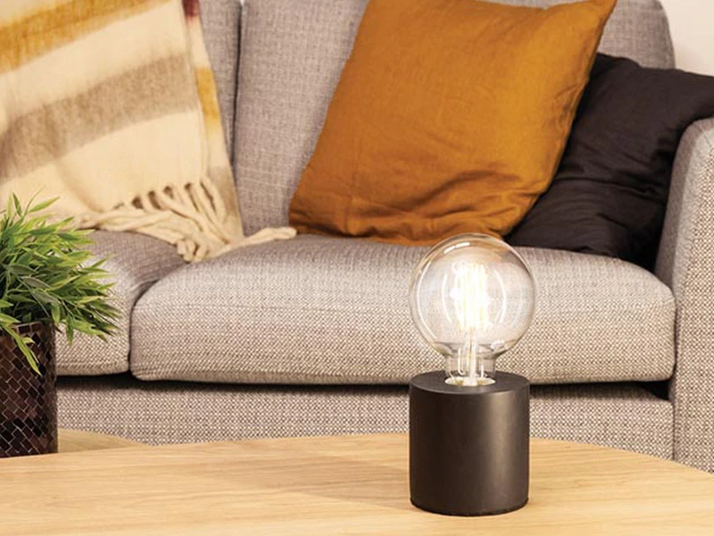 Vellight Tischlampen Sockel Beton Schwarz Ø 9cm Mit E27 Fassung - OHNE Leuchtmittel 1 Vellight Tischlampen Sockel Beton Schwarz Ø 9cm Mit E27 Fassung - OHNE Leuchtmittel