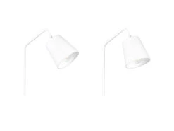 Reality Leuchten Tischleuchte BUDDY Spot Schwenkbar, Aus Metall & Stoffschirm In Weiß, Höhe 45cm -Globo Store tischleuchte buddy spot schwenkbar aus metall stof 7