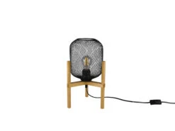 Reality Leuchten Tischleuchte CALIMERO Metall Gitterlampe Schwarz, Höhe 37cm Ø22cm -Globo Store tischleuchte calimero metall gitterlampe schwarz h 4