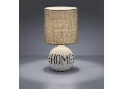 Reality Leuchten Tischleuchte ESNA Keramik-Sockel Mit Dem Schriftzug HOME Stoffschirm In Braun 8 Reality Leuchten Tischleuchte ESNA Keramik-Sockel Mit Dem Schriftzug HOME Stoffschirm In Braun -Globo Store tischleuchte esna keramik sockel mit dem schriftzu 2