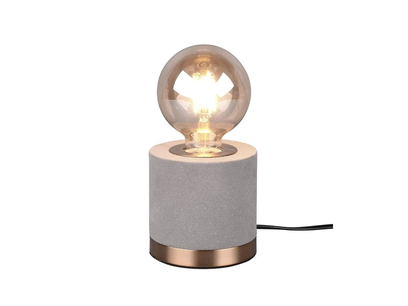 Reality Leuchten Tischleuchte JUDY Samt Grau/Messing Retro Style - Ø 11cm, Höhe 11cm 2 Reality Leuchten Tischleuchte JUDY Samt Grau/Messing Retro Style - Ø 11cm, Höhe 11cm – Bild 2